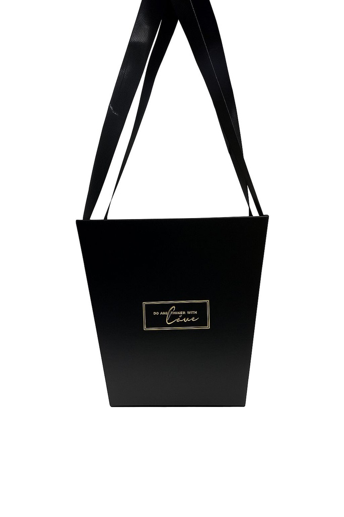 CAJA P/FLORES NEGRA 14.5X11X15 CM