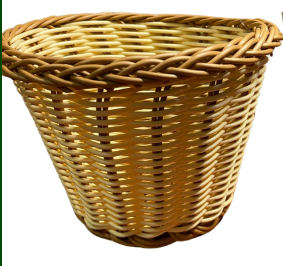 Canasta Plástica Crema c/Café 15x10x11 cm