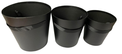 SET DE CAJA NEGRA DE 3 PCS