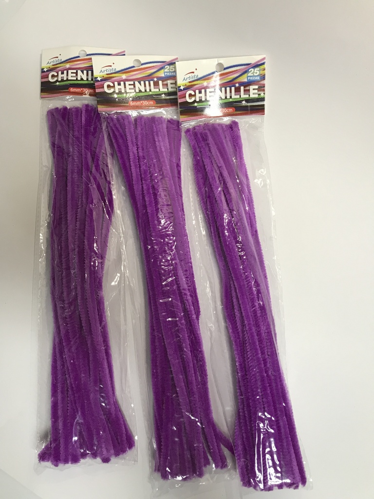 38-AS0692-PP LIMPIA PIPAS 25PCS 30CM MORADO