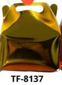 TF-8137 CAJA LONCHERITA METALICA DORADA