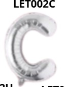 GLOBO LETRA C 16 PULGADAS PLATEADO