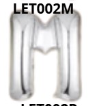 GLOBO LETRA M 16 PULGADAS PLATEADO
