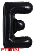 GLOBO LETRA E 16 PULGADAS NEGRO