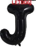 GLOBO LETRA J 16 PULGADAS NEGRO