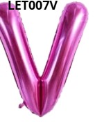 GLOBO LETRA V 16 PULGADAS ROSADO