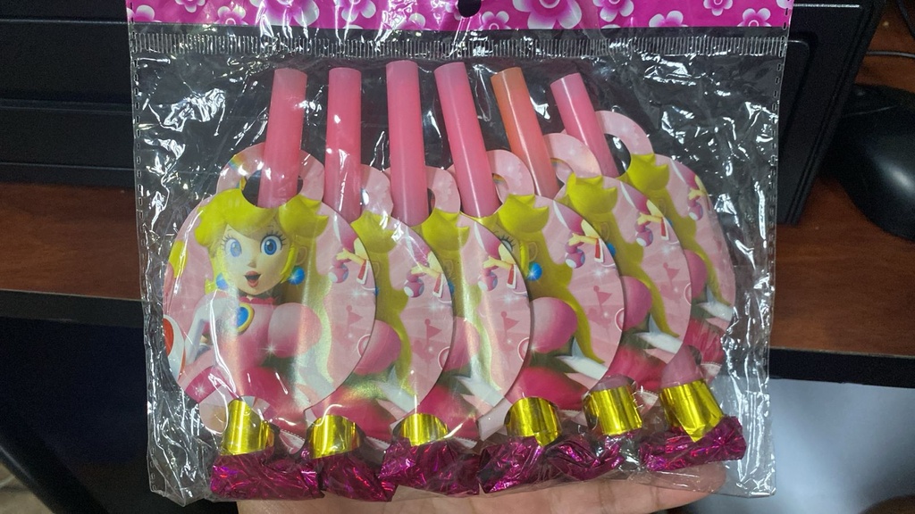 Trompetitas para cumpleaños 6 piezas