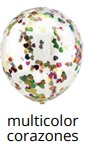 Globos con confeti 100 piezas/bolsa 12"