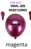 Globos Metalicos 50 piezas/bolsa 12" MAGENTA