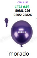 Globos Metalicos 50 piezas/bolsa 12" MORADO