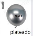 Globos Metalicos 50 piezas/bolsa 12" PLATA