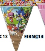 Banners de cumpleaños 1 pieza 20x28.5cm SONIC