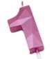 CANDELAS ROSADO DE NUMEROS 7cm
