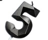 CANDELAS NEGRO DE NUMEROS 7cm