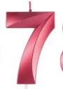 CANDELAS ROJO DE NUMEROS 7cm