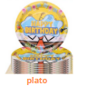 Platos para Cumpleaños 10 piezas 7" BOB ESPONJA
