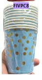 Vasitos para Cumpleaños 10 piezas AZULES C-PUNTOS