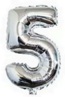 Globos Plateados Números de 32 pulgadas