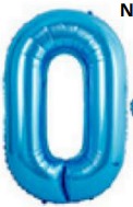 Globos Azul Números de 32 pulgadas