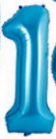 Globos Azul Números de 32 pulgadas