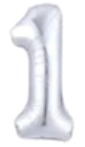 Globos Plateado Números de 40 pulgadas
