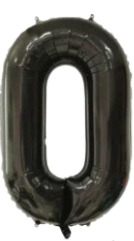 Globos Negro Números de 40 pulgadas