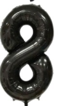 Globos Negro Números de 40 pulgadas