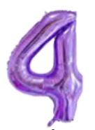 Globos Morado Números de 40 pulgadas
