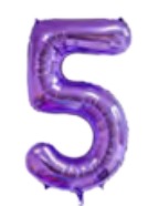 Globos Morado Números de 40 pulgadas