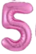 Globos Rosado Números de 16 pulgadas
