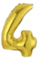 Globos Dorado Números de 16 pulgadas