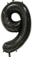 Globos Negro Números de 16 pulgadas