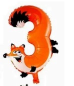 Globos de Animales Números de 16 pulgadas