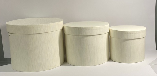 [TF-8649] SET DE CAJA P/FLOR REDONDA DE 3 PCS BLANCA