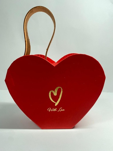 [TF-8633] CAJA P/FLOR CORAZON ROJA