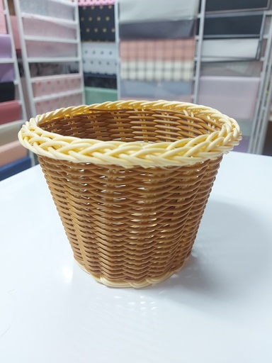 [TF-5730] Canasta Plástica Café c/Crema 15x10x11 cm