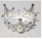 [O3V856] PAQ. MINI CORONAS C/PERLAS PLATEADAS