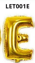 [LET001E] GLOBO LETRA E 16 PULGADAS DORADO
