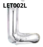 [LET002L] GLOBO LETRA L 16 PULGADAS PLATEADO