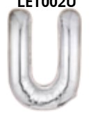 [LET002U] GLOBO LETRA U 16 PULGADAS PLATEADO