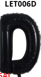 [LET006D] GLOBO LETRA D 16 PULGADAS NEGRO
