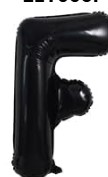 [LET006F] GLOBO LETRA F 16 PULGADAS NEGRO