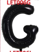 [LET006G] GLOBO LETRA G 16 PULGADAS NEGRO