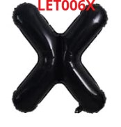 [LET006X] GLOBO LETRA X 16 PULGADAS NEGRO