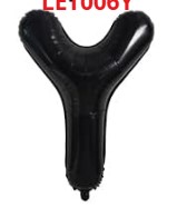 [LET006Y] GLOBO LETRA Y 16 PULGADAS NEGRO