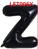 [LET006Z] GLOBO LETRA Z 16 PULGADAS NEGRO