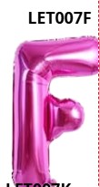 [LET007F] GLOBO LETRA F 16 PULGADAS ROSADO