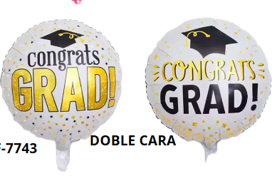 [TF-7743] GLOBO GRADUACION BLANCO