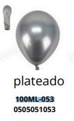 [100ML-053] Globos Metalicos 100 piezas/bolsa 5"