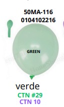 [50MA-116] Globos Pastel 50 piezas/bolsa 9"